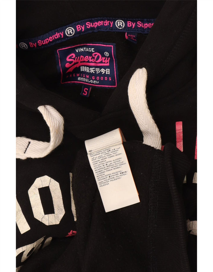 Męski sweter z kapturem Superdry Hornets Graphic UK 10, mały, czarny, bawełniany