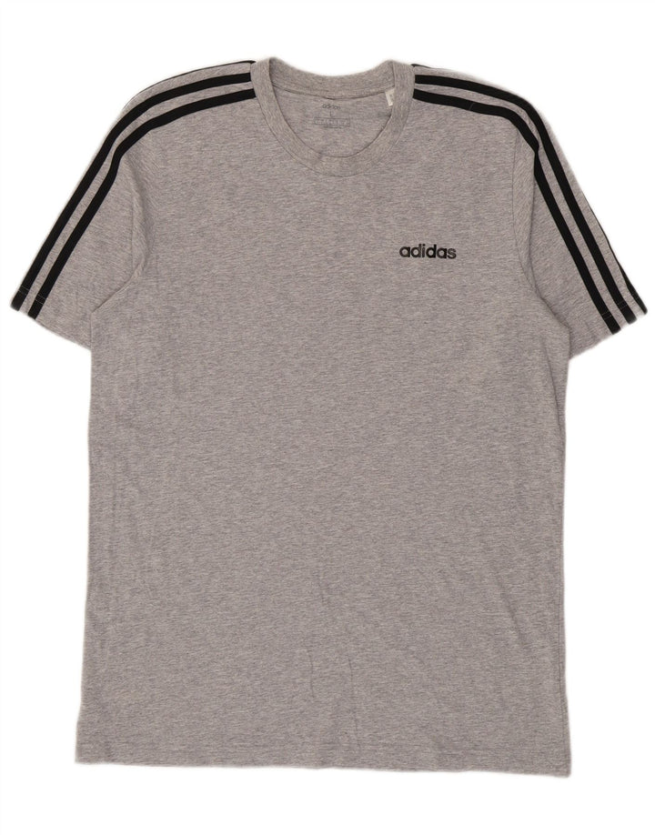 Adidas Męska koszulka Top, duża, szara, nakrapiana bawełna