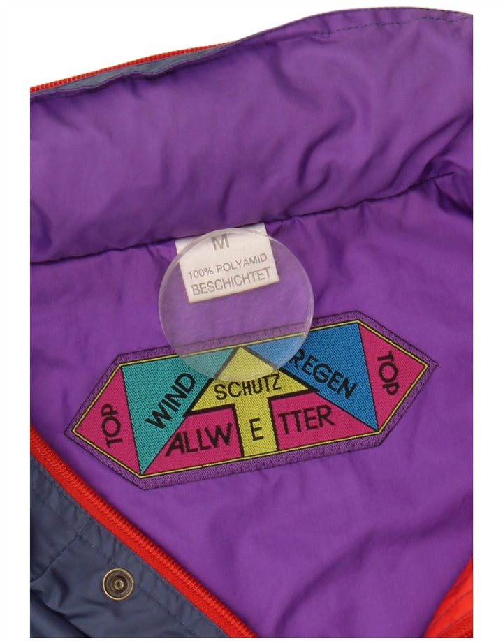 Męska kurtka Anorak z kapturem VINTAGE UK 38, średni granat, blok kolorów