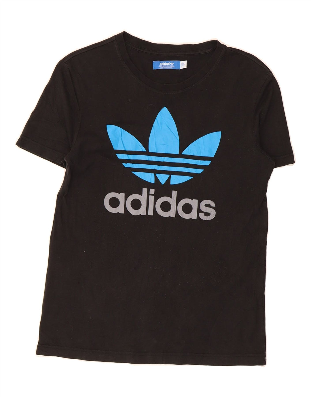 ADIDAS Mens Graphic T-Shirt Top Small Black Vintage Adidas and Second-Hand Adidas from Messina Hembry 