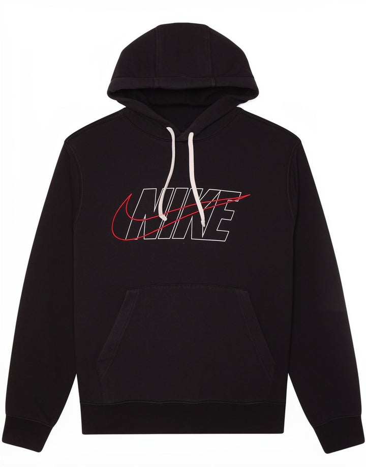 Męski sweter z kapturem Nike z grafiką, średni czarny, bawełniany