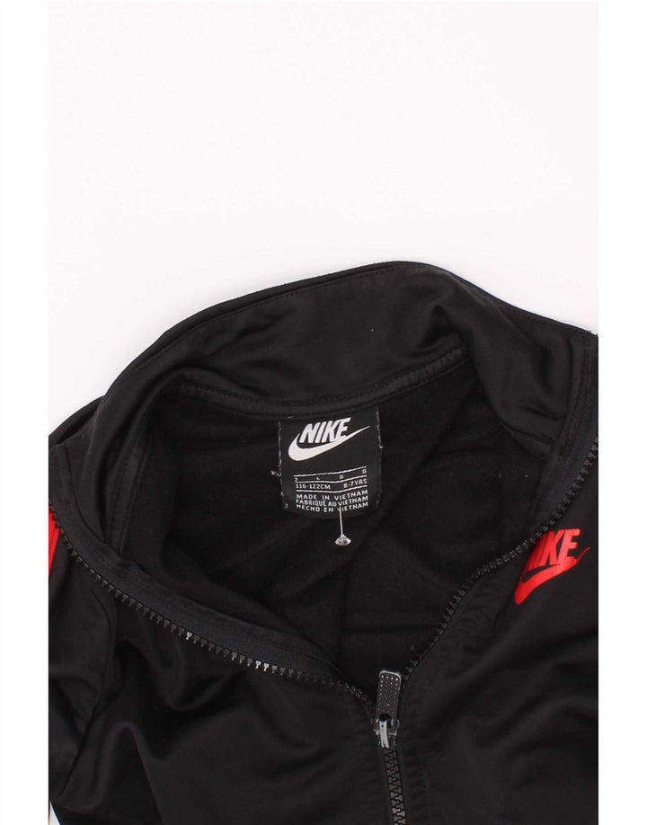 Chłopięca kurtka dresowa Nike Graphic na 6-7 lat, duża, czarna, z blokami kolorów
