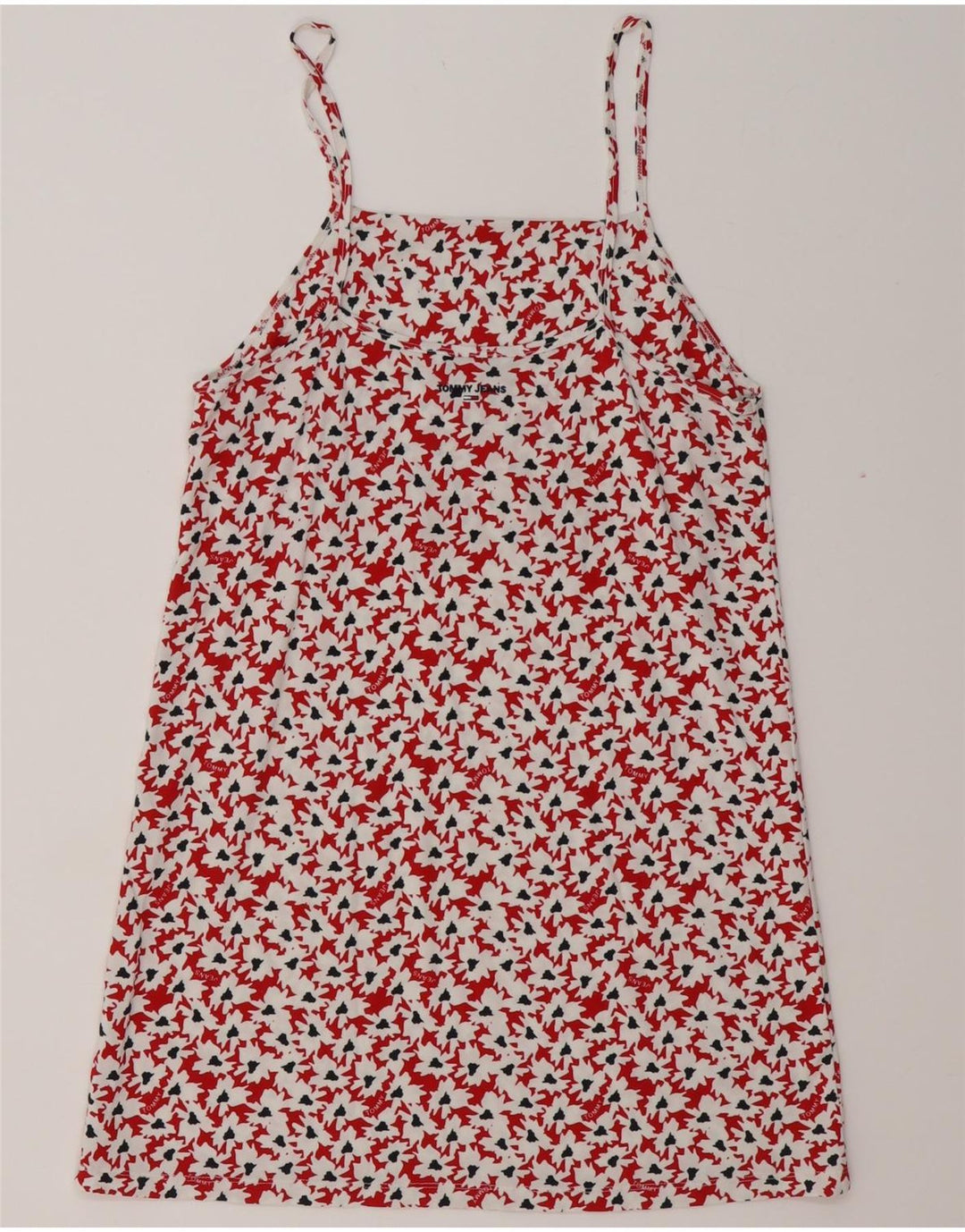 Damska bluzka TOMMY HILFIGER w abstrakcyjny wzór UK 12, średnia czerwień