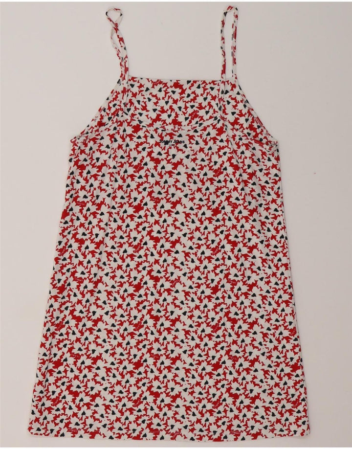 Damska bluzka TOMMY HILFIGER w abstrakcyjny wzór UK 12, średnia czerwień