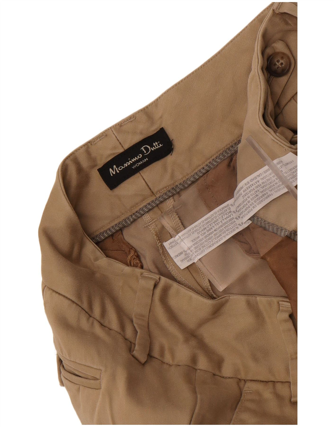Spodnie damskie Massimo Dutti Straight Chino EU 40 Medium W30 L30 Beżowe