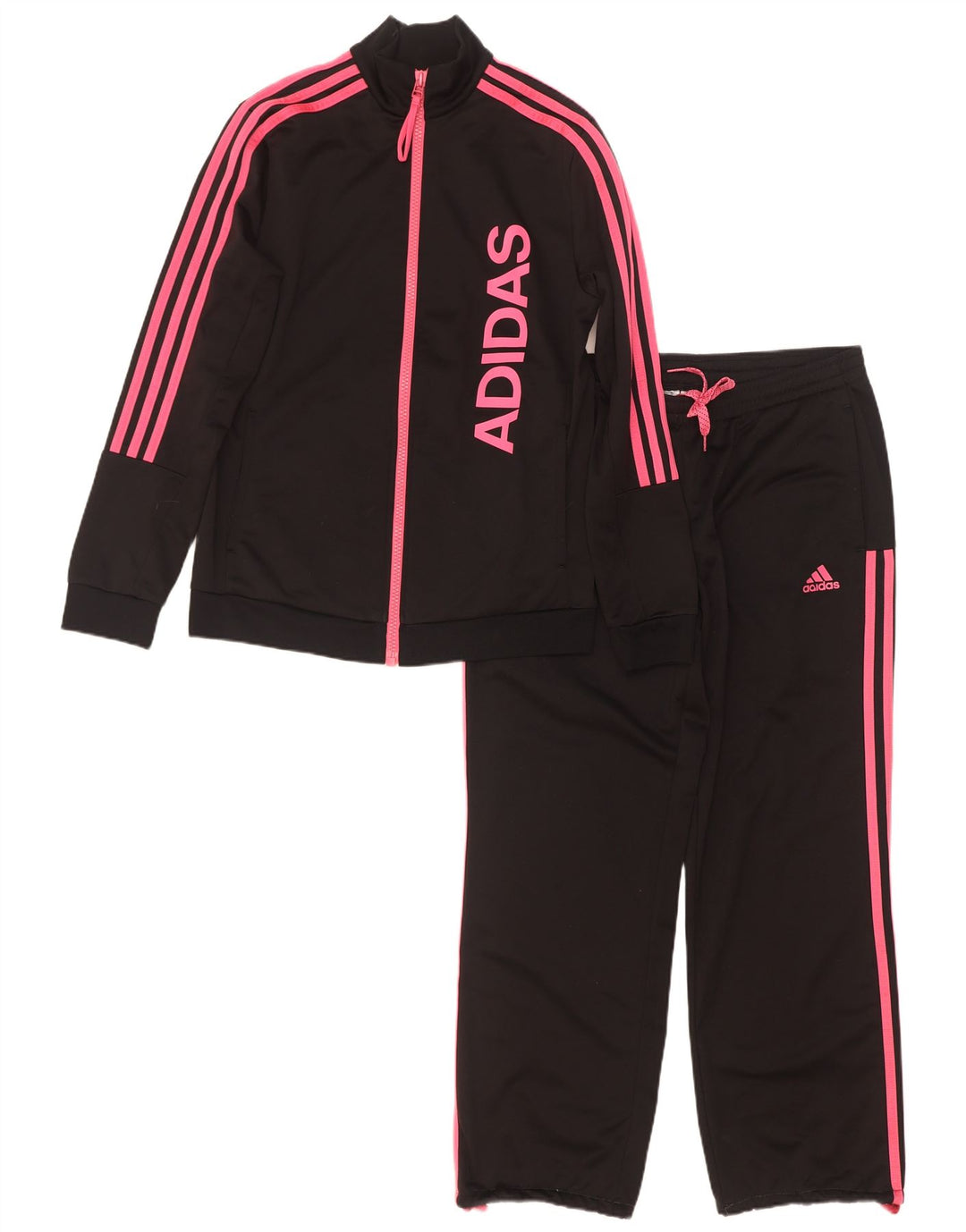 Adidas damski graficzny pełny dres UK 12/14 średni czarny poliester