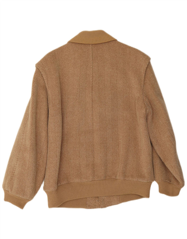 Męska kurtka bomberka Peter Hahn IT 50 duża beżowa wełna w jodełkę