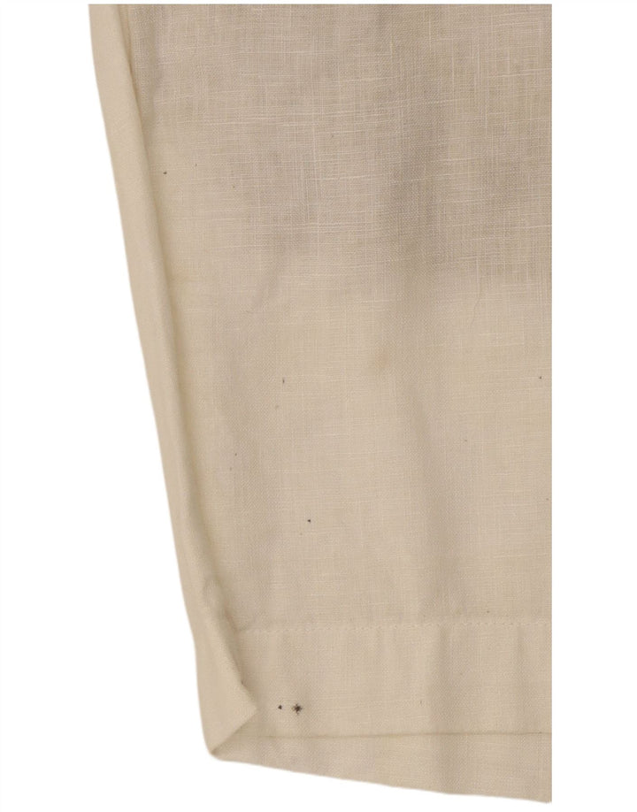Damskie spodenki chino Zara małe W30 białe lniane