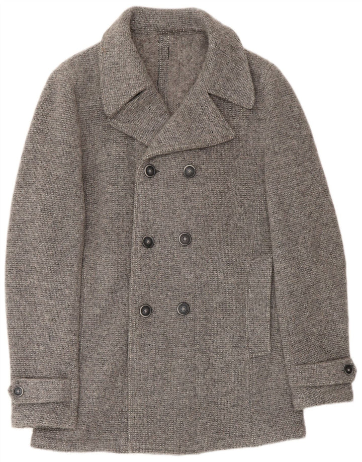 Płaszcz męski John Barritt z dzianiny w groszki UK 36 Small Grey