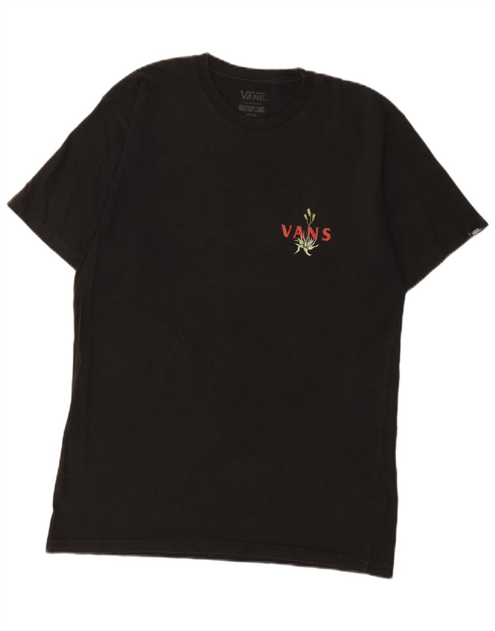 Męski T-shirt Vans o klasycznym kroju z grafiką, średni czarny, bawełniany