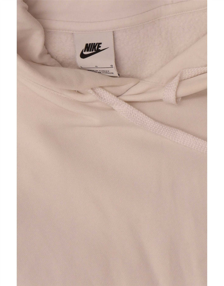 Męski sweter z kapturem Nike z grafiką, duży, biały, bawełniany