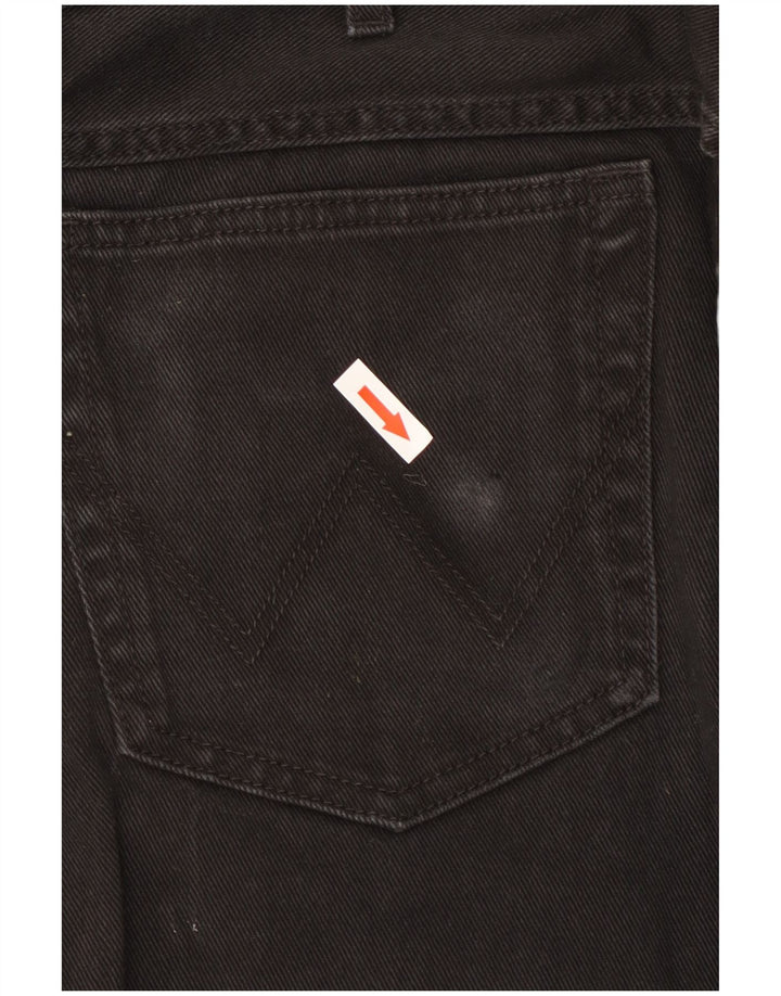 Męskie jeansy Wrangler o prostym kroju W36 L30, czarne, bawełniane