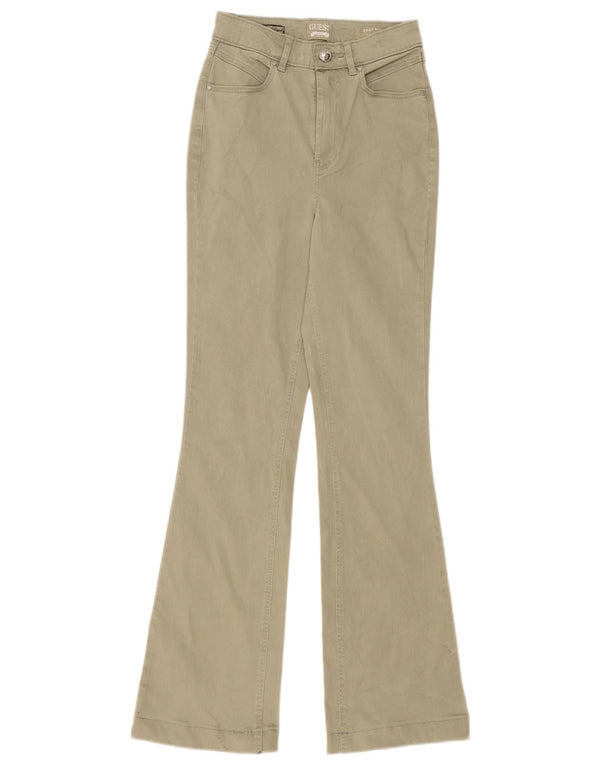 Jeansy damskie Guess Bootcut W25 L31 z wysokim stanem, zielone