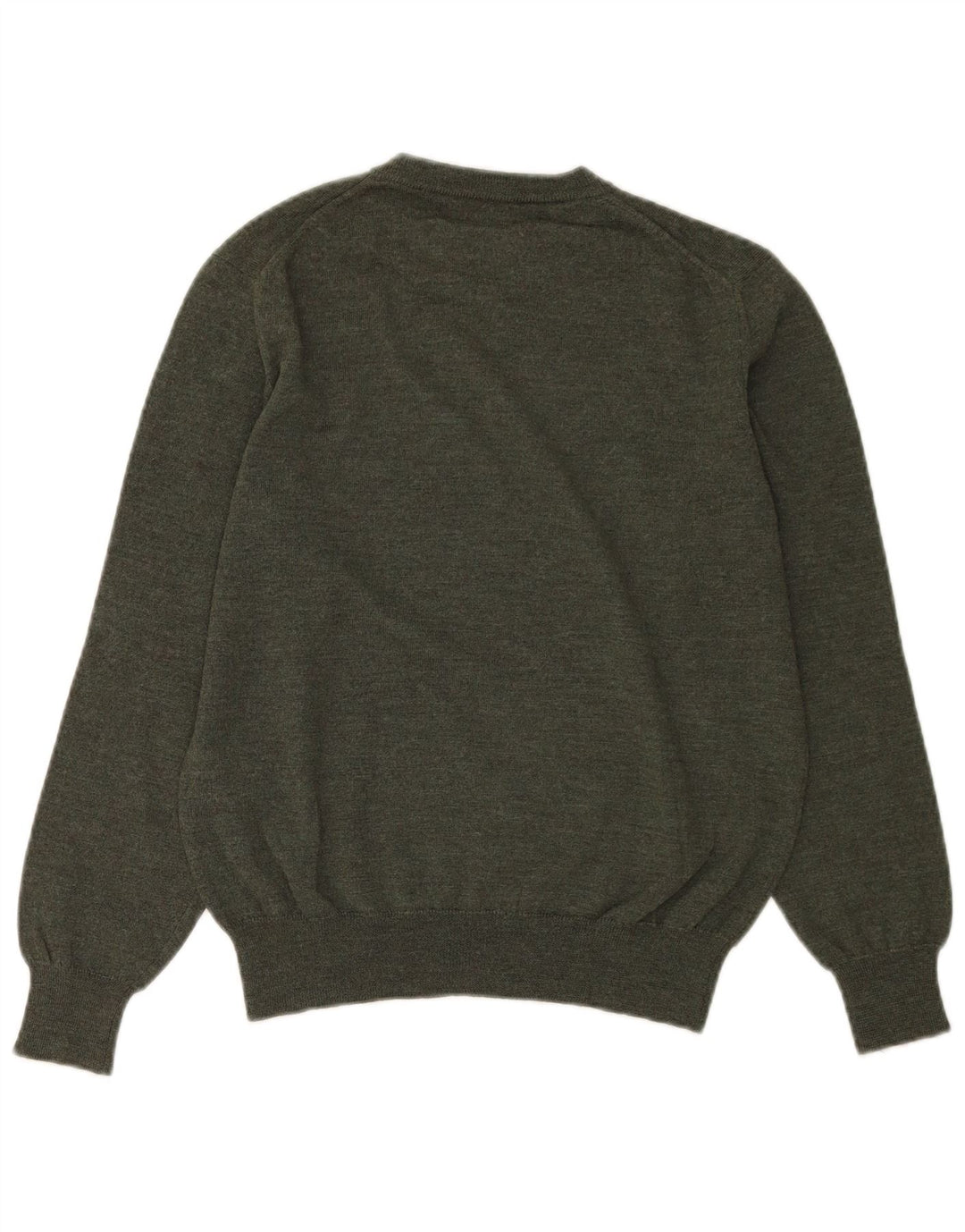 Męski sweter z okrągłym dekoltem Trussardi, mały, zielony, z dziewiczej wełny