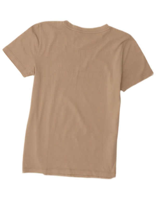 Damska koszulka graficzna Tommy Hilfiger Top UK 6 XS, beżowa, bawełniana