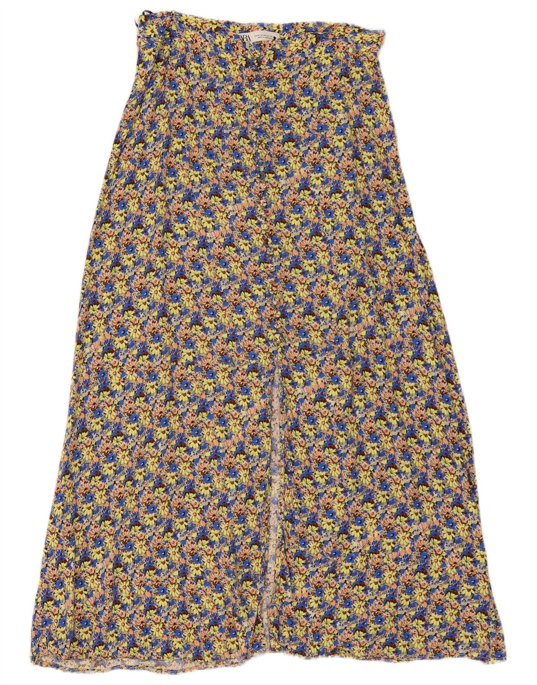 Spódnica damska Zara Maxi średnia W29 wielobarwna w kwiaty