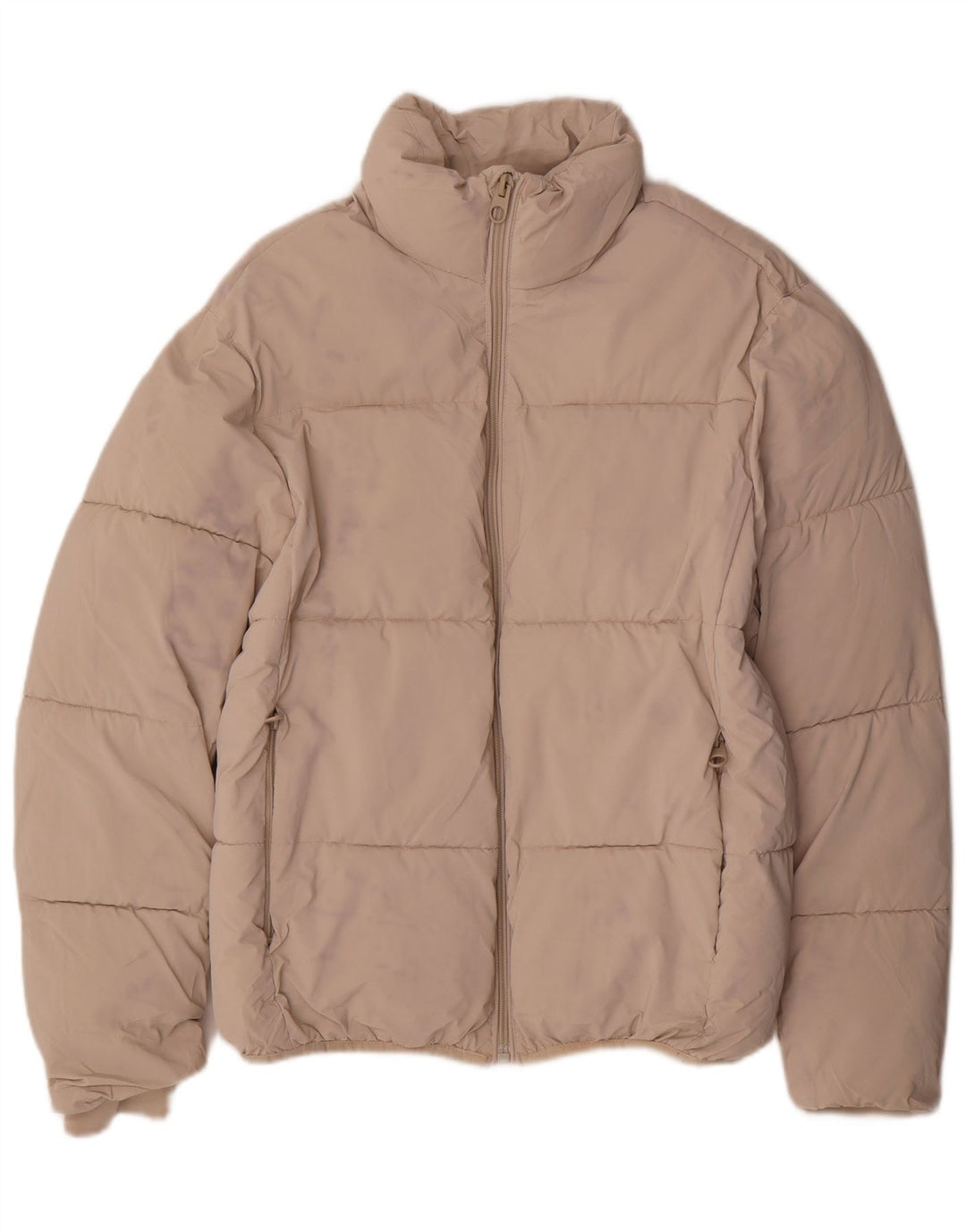 Damska kurtka oversize Zara z wyściełaną wkładką UK 10, mała, beżowa, nylonowa