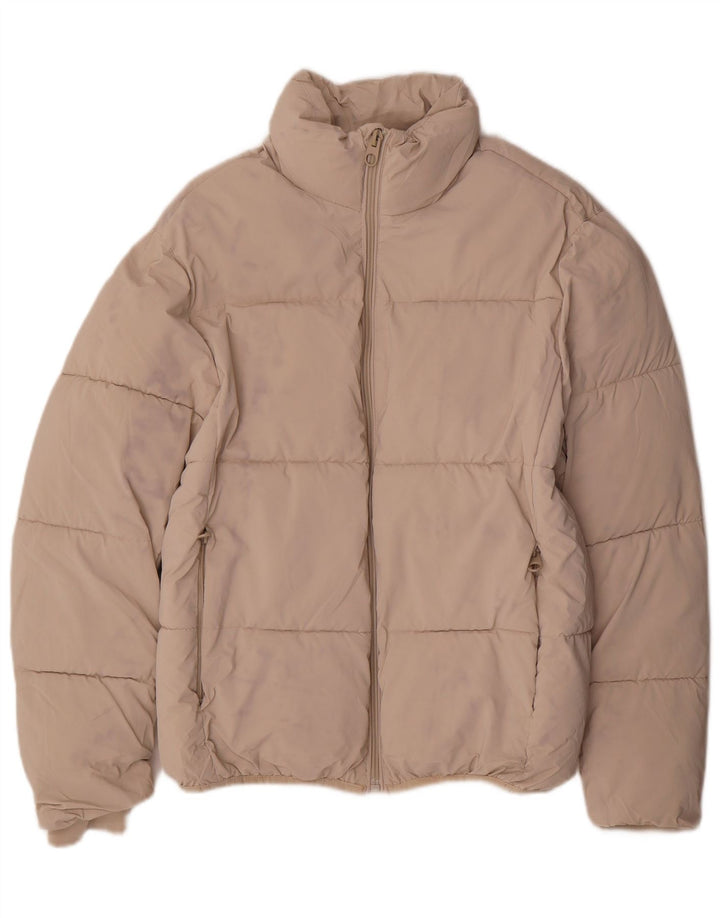 Damska kurtka oversize Zara z wyściełaną wkładką UK 10, mała, beżowa, nylonowa