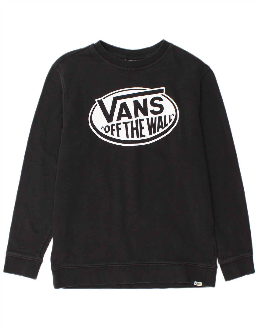 Damski sweter z grafiką VANS UK 14, duży, czarny, bawełniany