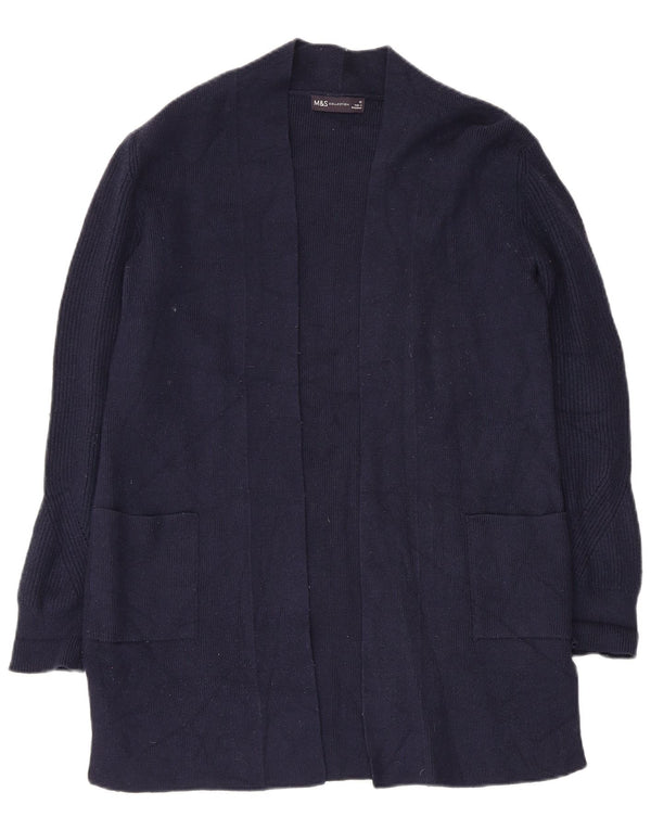 Marks & Spencer Damski sweter o przedłużonym fasonie, UK 12, średni granatowy
