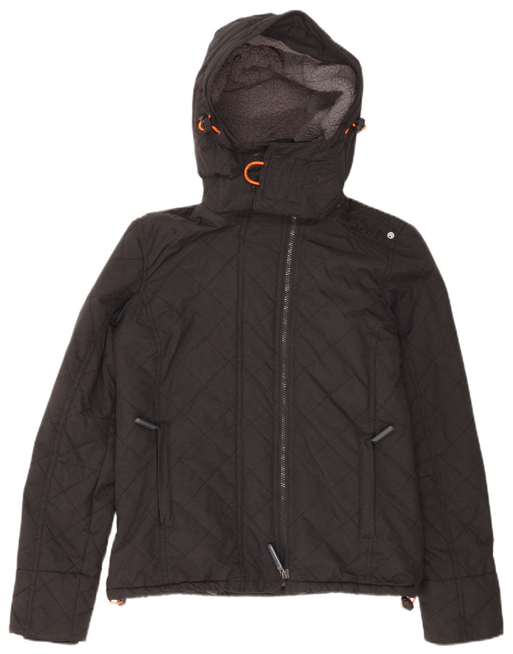 Męska wiatrówka Superdry z kapturem i kapturem UK 36, mała czarna