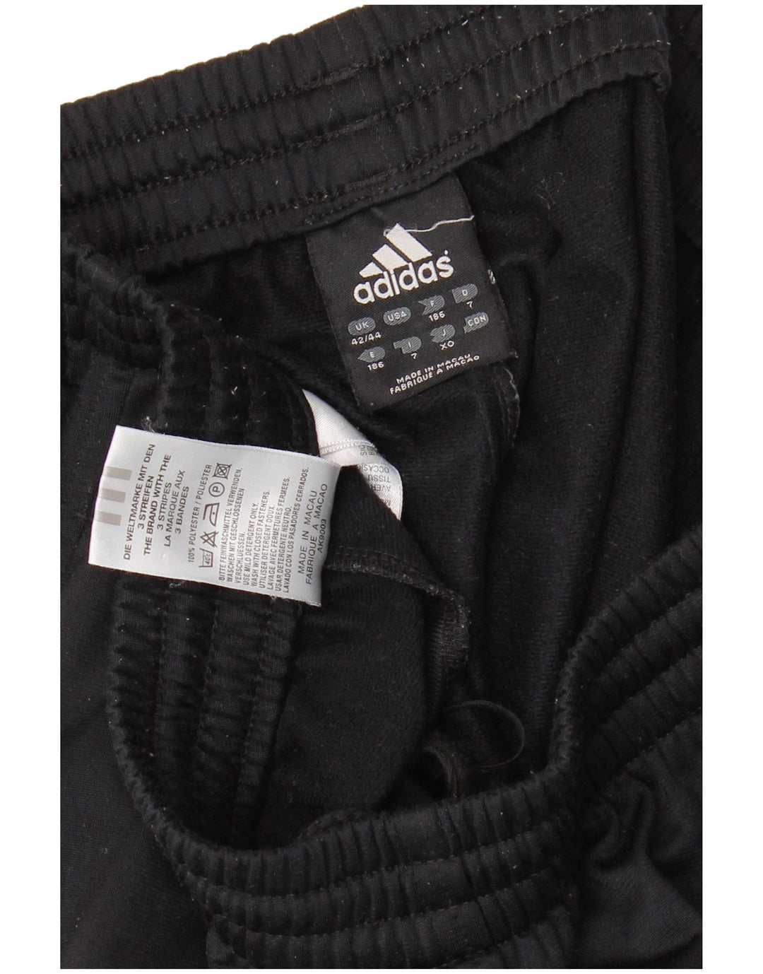 Męskie spodnie dresowe Adidas UK 42/44, duże, czarne, poliestrowe