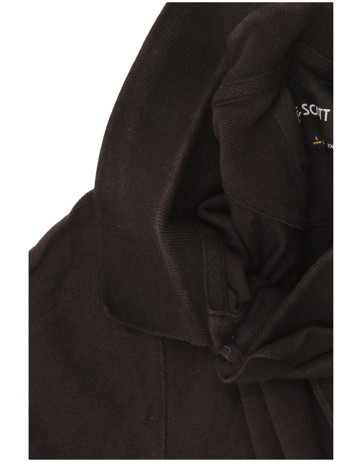 Męska koszulka polo Lyle & Scott, duża, czarna, bawełniana