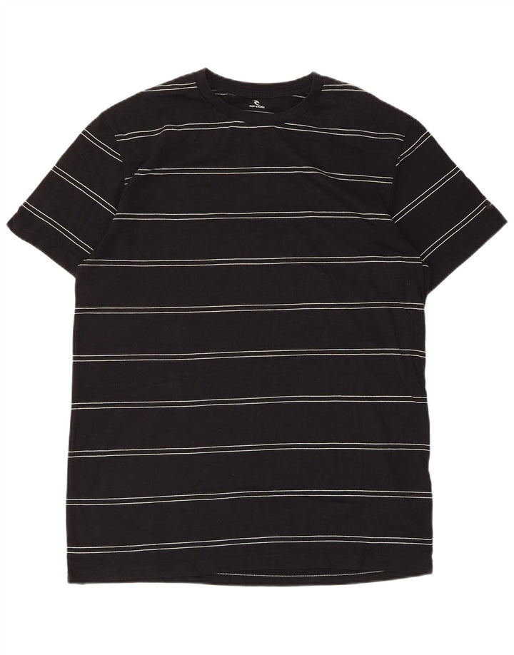 T-shirt męski Rip Curl o standardowym kroju, bawełniany w średnie czarne paski