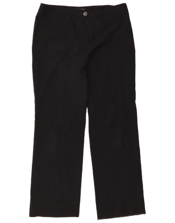 Marks & Spencer Damskie proste spodnie codzienne UK 14 duże W34 L31 czarne
