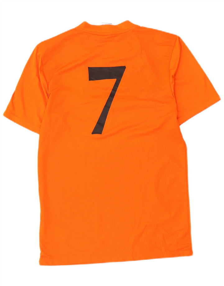 Męski T-shirt Nike Dri Fit z grafiką, mały, pomarańczowy, poliestrowy blok kolorów