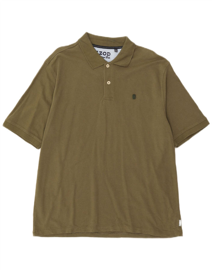 Męska koszulka polo Izod Heritage, duża, bawełniana w kolorze khaki