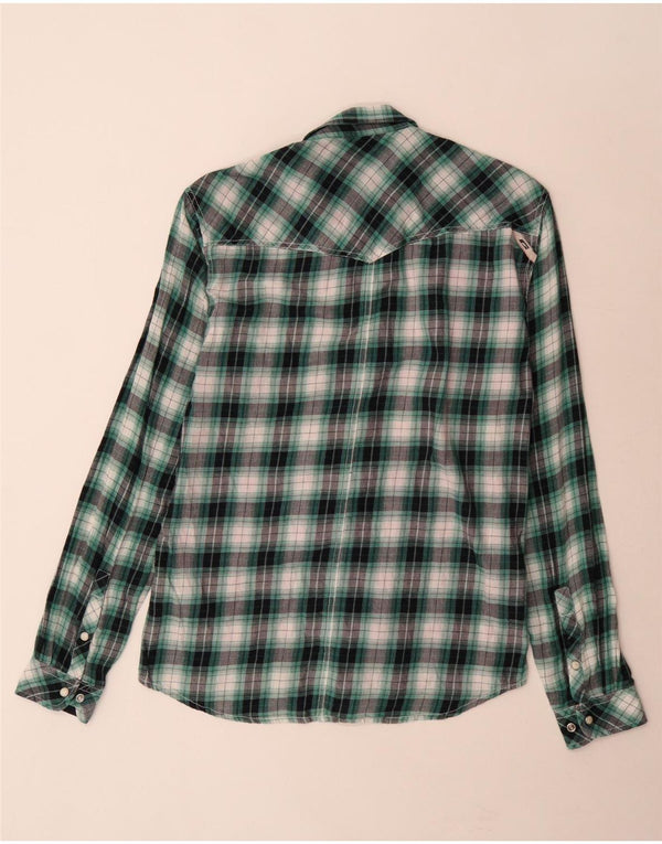 Męska koszula flanelowa Jack & Jones XL, bawełniana w zieloną kratkę