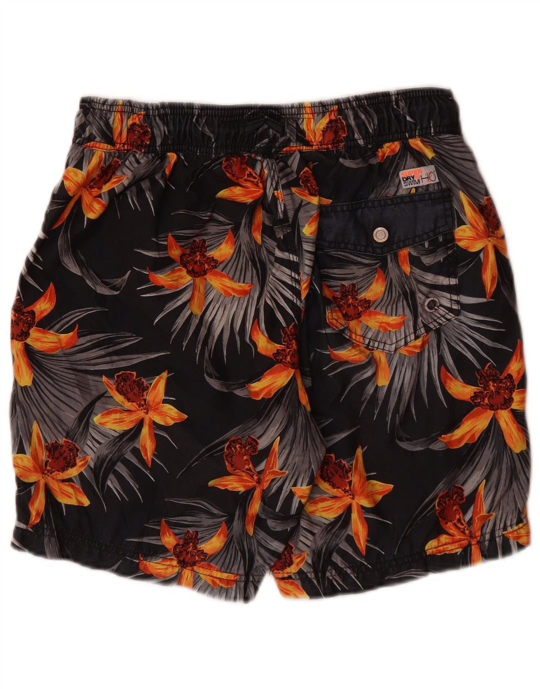 Męskie spodenki kąpielowe Superdry Średni szary, kwiatowy poliester