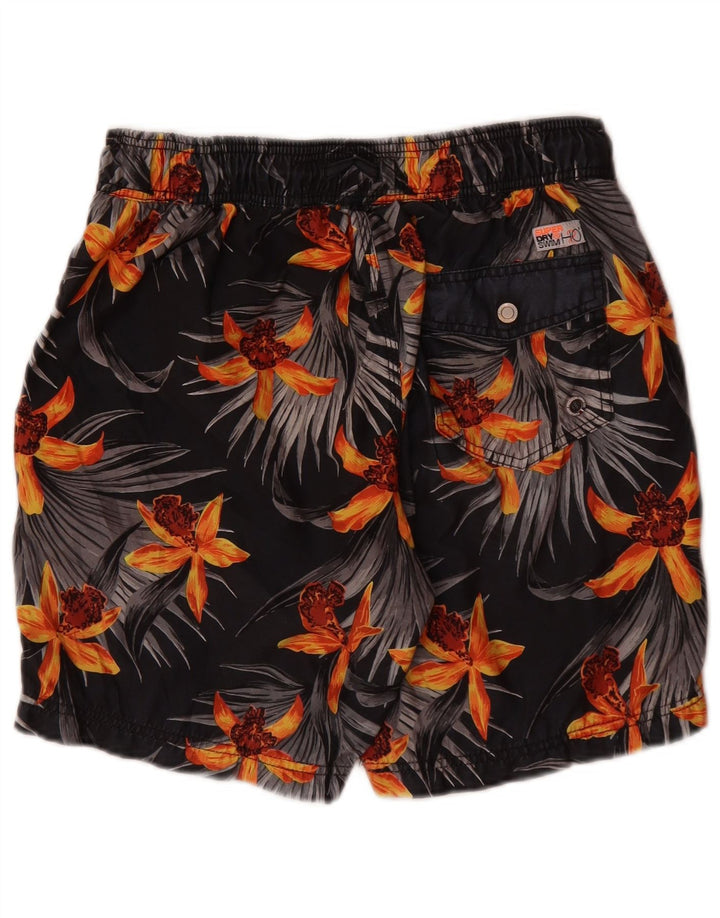 Męskie spodenki kąpielowe Superdry Średni szary, kwiatowy poliester