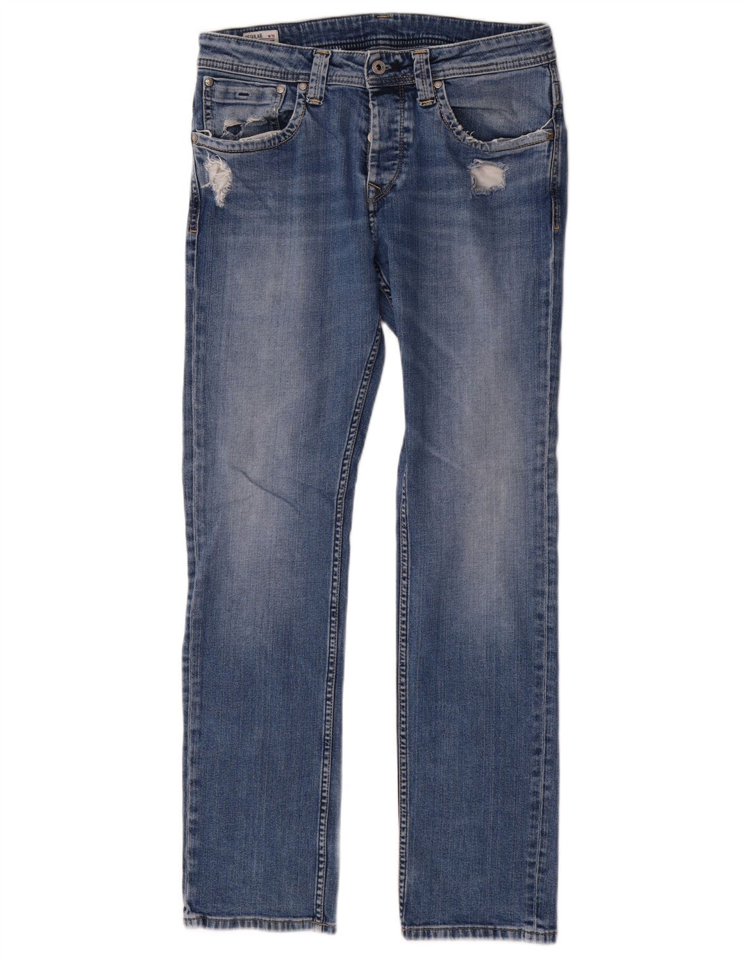 PEPE Jeans Męskie jeansy proste w trudnej sytuacji W32 L32 Niebieska bawełna