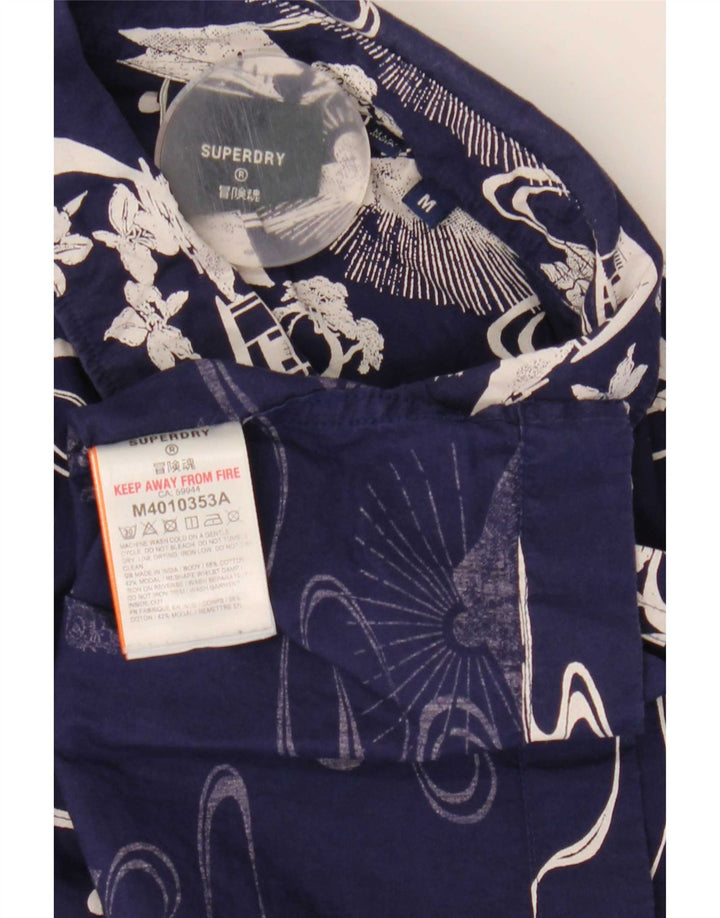 Męska koszulka z krótkim rękawem Superdry z grafiką, średnia, granatowa, bawełniana