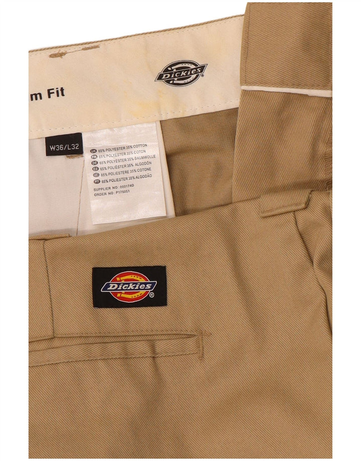 Męskie spodnie chino Dickies Slim Fit W36 L32 Beżowy poliester