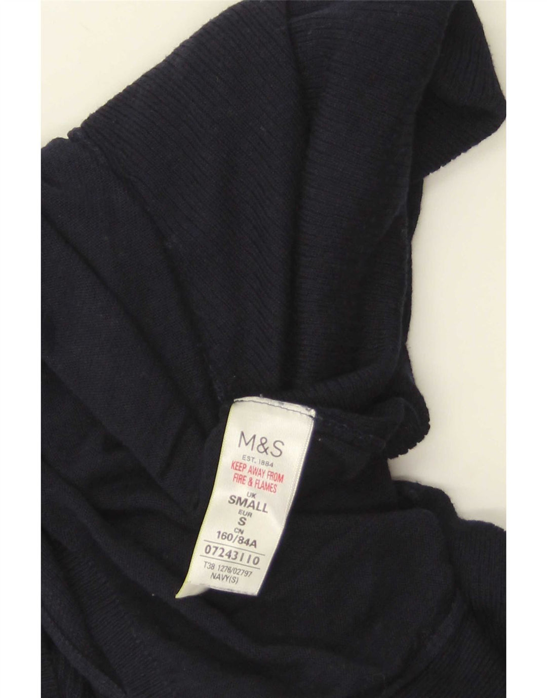 Marks & Spencer Damski sweter rozpinany UK 10, mały, granatowy, akrylowy