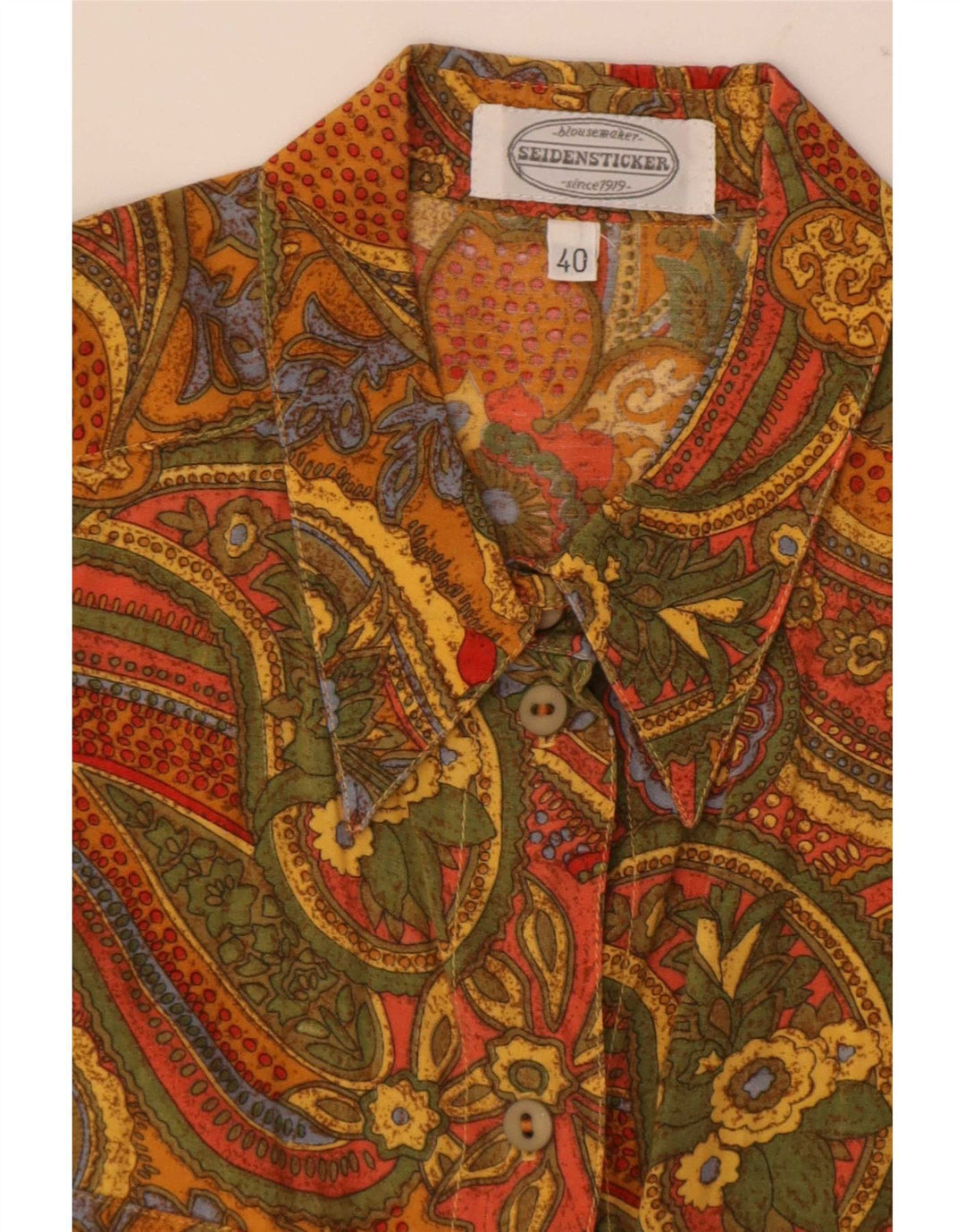 Vintage damska koszula oversize EU 40, średnia, wielokolorowa paisley