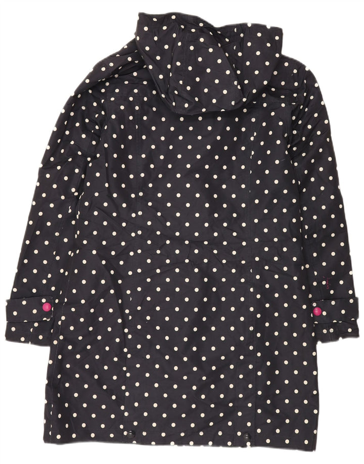 Damski płaszcz wiatrówka oversize JOULES UK 10, mały, granatowy w kropki