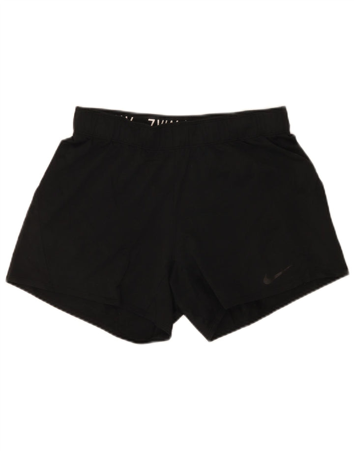 Damskie spodenki sportowe Nike Dri Fit UK 10, małe, czarne, poliestrowe