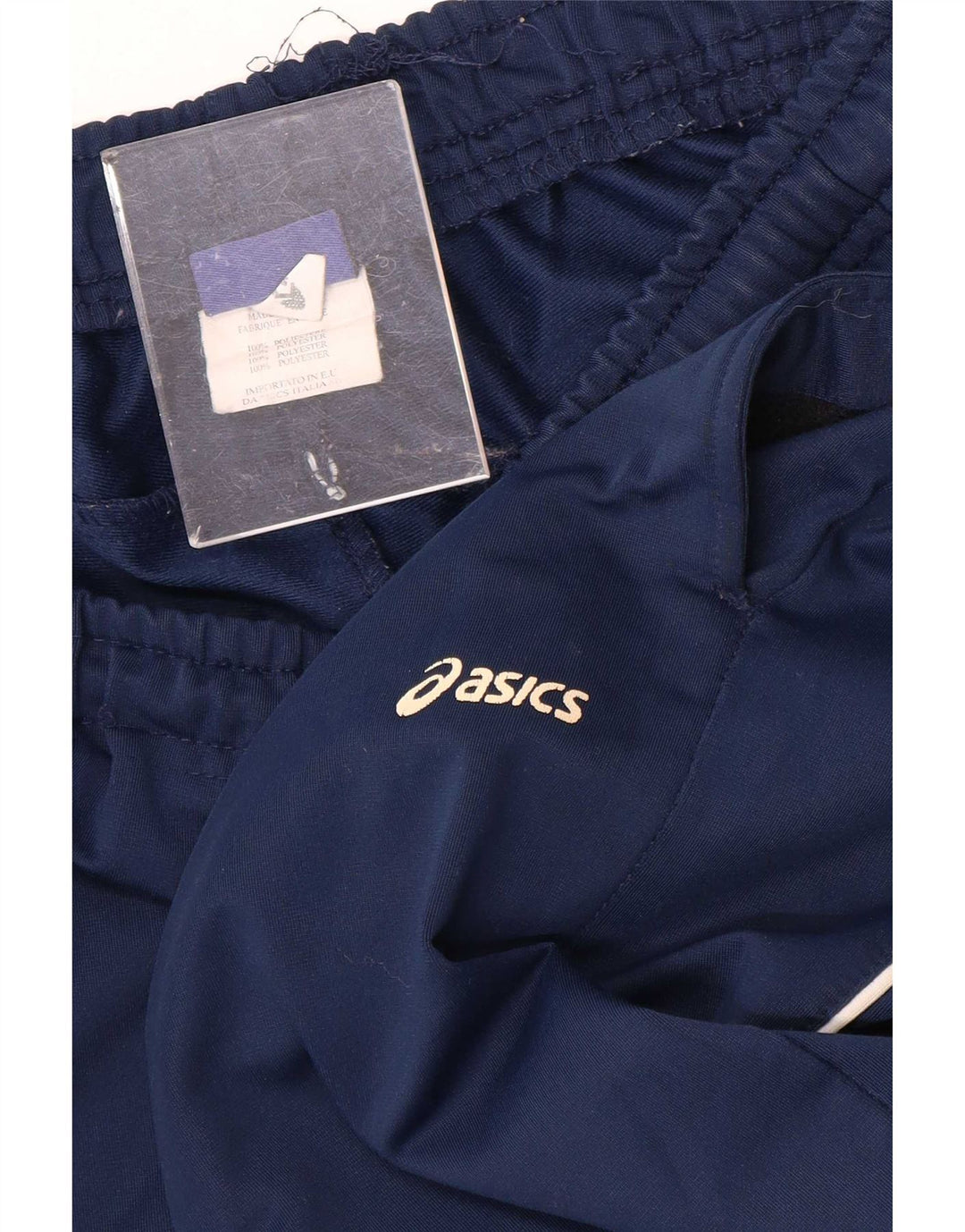 Męskie spodnie dresowe Asics Crop, duży granatowy poliester