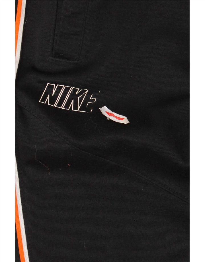 Męskie spodnie dresowe Nike z grafiką, małe, czarne, poliestrowe