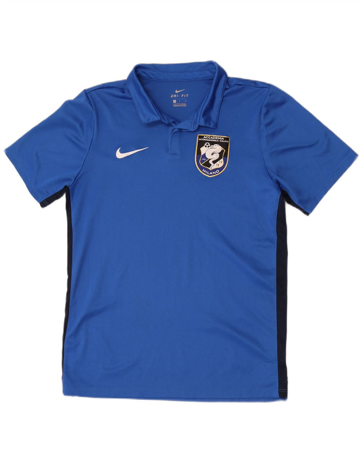Męska koszulka polo Nike Calcio z grafiką, duża, niebieska, poliestrowa z blokami kolorów