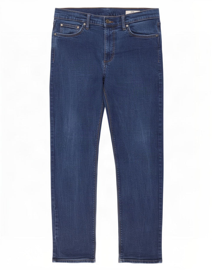 Marks & Spencer Męskie jeansy slim W36 L31 Niebieskie, bawełniane