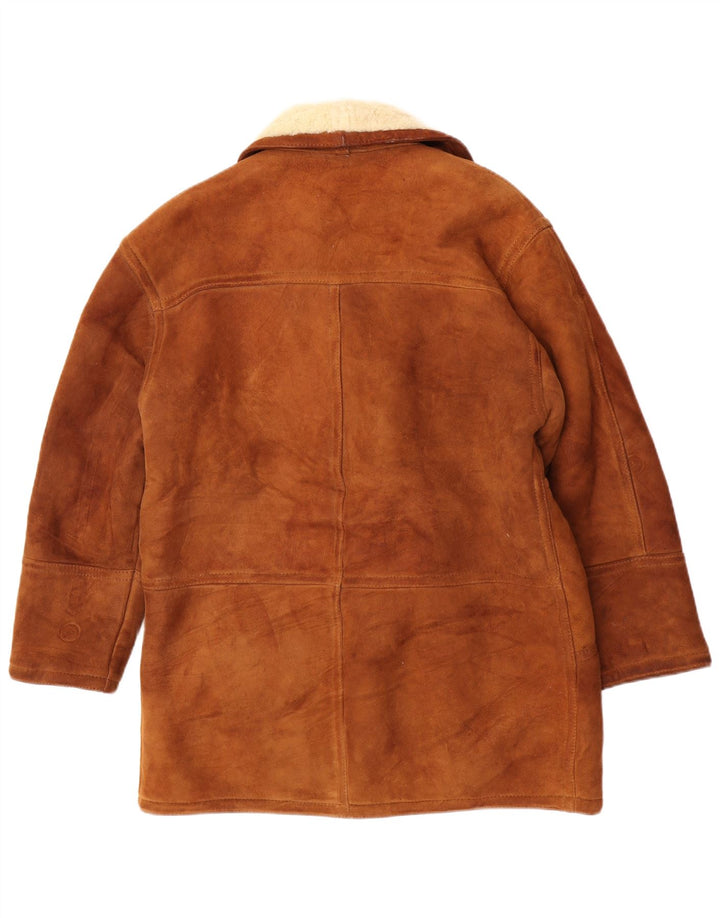 Vintage męska kurtka Shearling UK 36 Small Brown