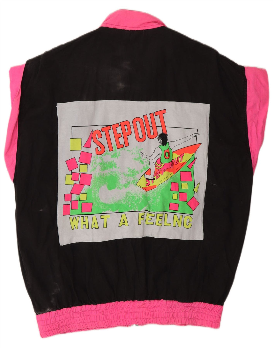 Damska kurtka dresowa VINTAGE z grafiką UK 18 XL w kolorze czarnym