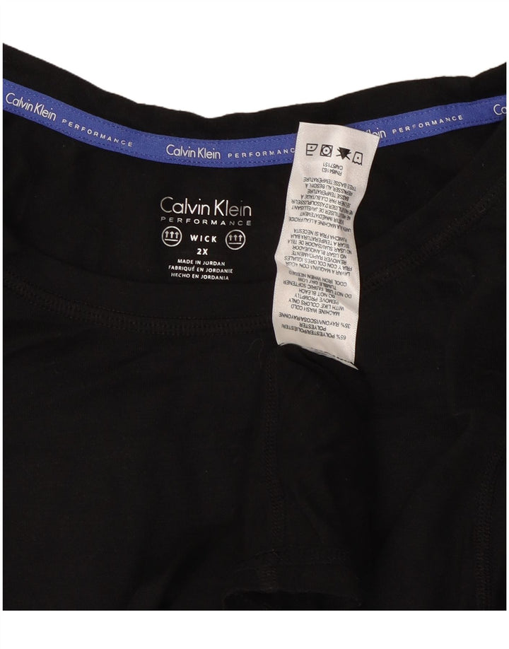 T-shirt damski CALVIN KLEIN Top UK 20 2XL Czarny poliester