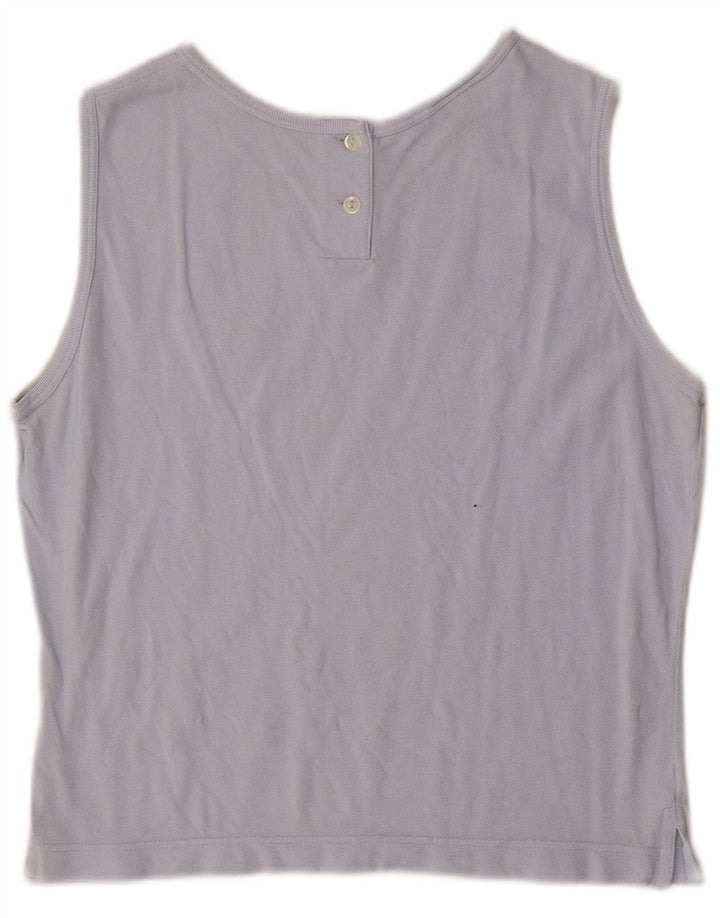 Lacoste Damska Kamizelka Top Rozmiar 44, Duża Niebieska Bawełna