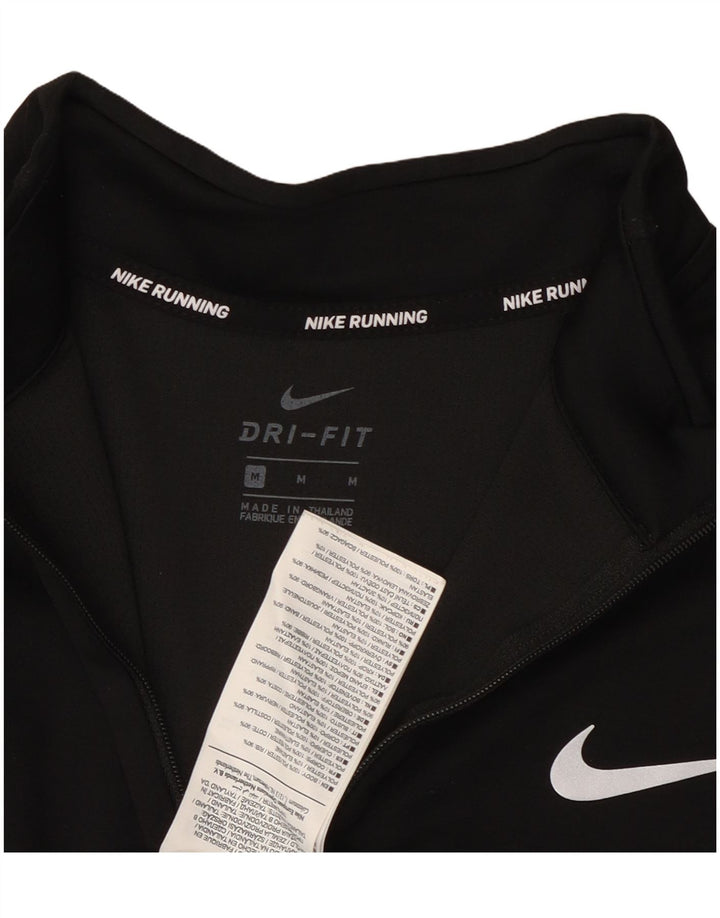 Damski dres NIKE Dri Fit z zamkiem błyskawicznym na szyi, UK 14, średni czarny